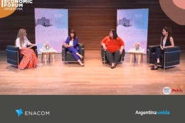 Imágen de ENACOM presente en el evento WEF Argentina 2020
