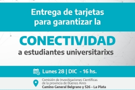 Imágen de Entrega de tarjetas a estudiantes universitarios para conectividad