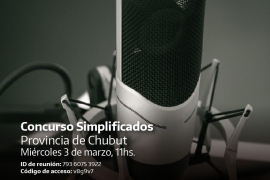 Imágen de Reglamento de Concurso Pblico Simplificado: hoy taller de asesoramiento para Chubut