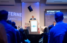 Imágen de ENACOM presente en la apertura del "Internet Day 2022" y el "Derecho de las Audiencias en los Entornos Digitales"