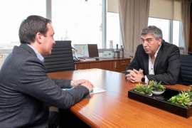 Imágen de Claudio Ambrosini se reuni con el intendente de Florencio Varela