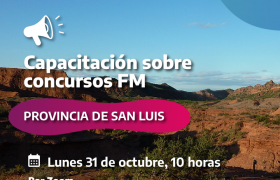 Imágen de (31/10) CAPACITACIÓN VIRTUAL SOBRE CONCURSOS FM  PARA LA PROVINCIA DE SAN LUIS