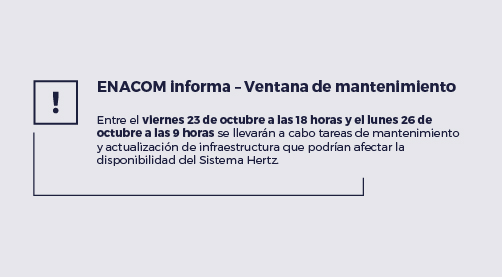 AVISO POR MANTENIMIENTO HERTZ