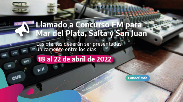 Concursos publicos fm Mar del Plata, Salta y San Juan